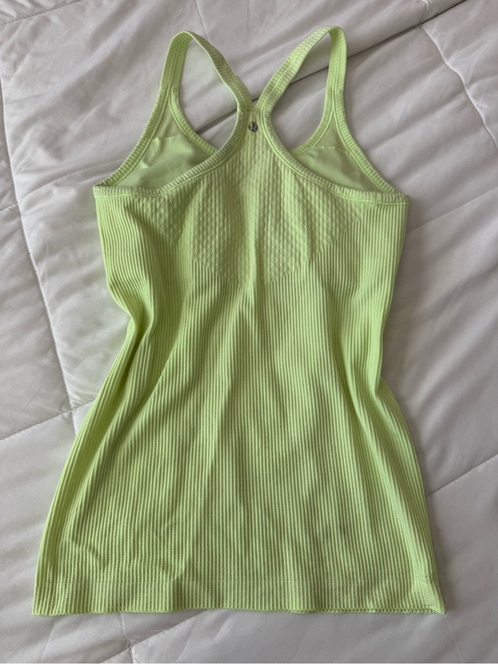 lululemon athletica Ribbed Racerback Tank - Lime - Picture 2 of 4
